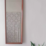 Scandinavian teak mirror, trapezoidal shape