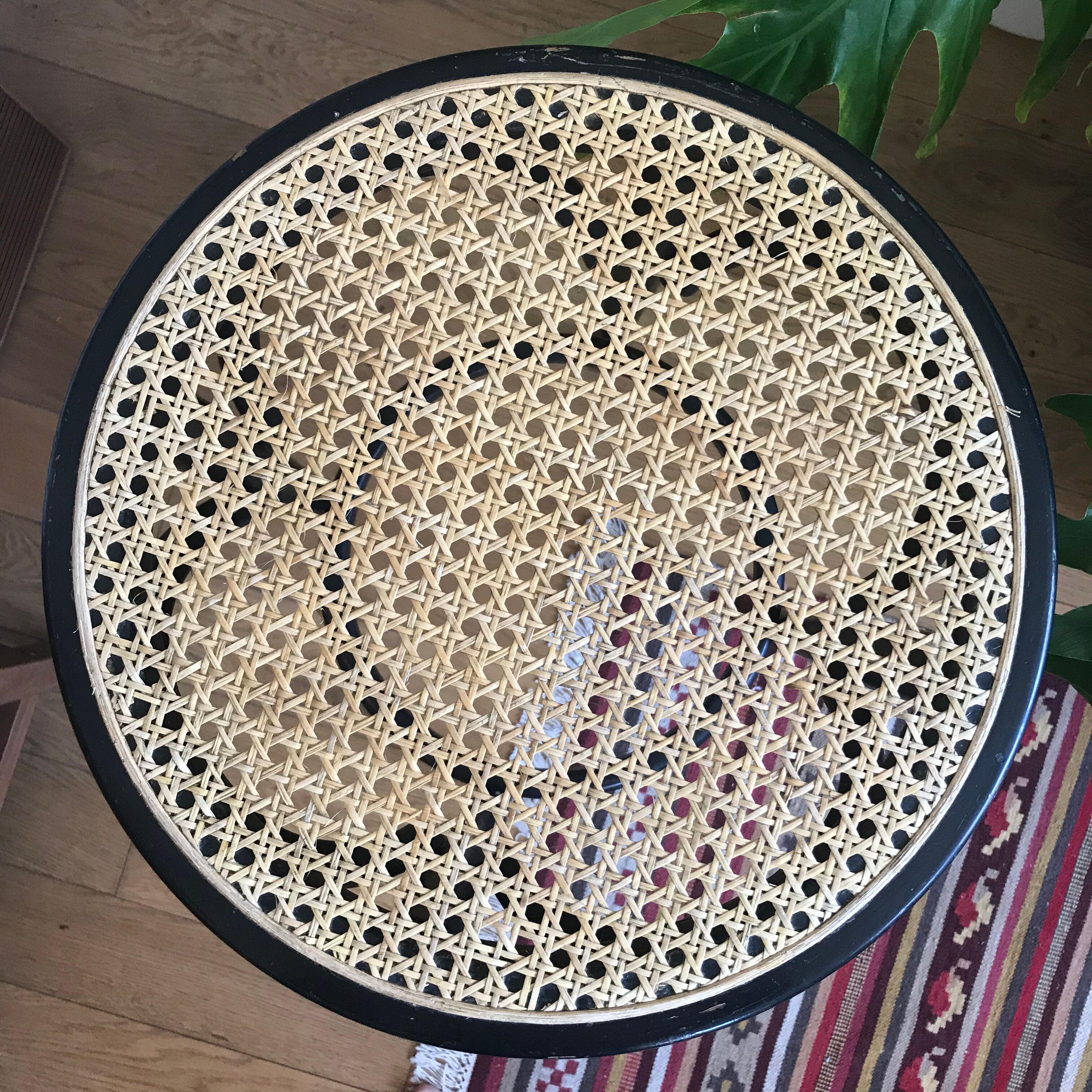 High wooden and canning stool