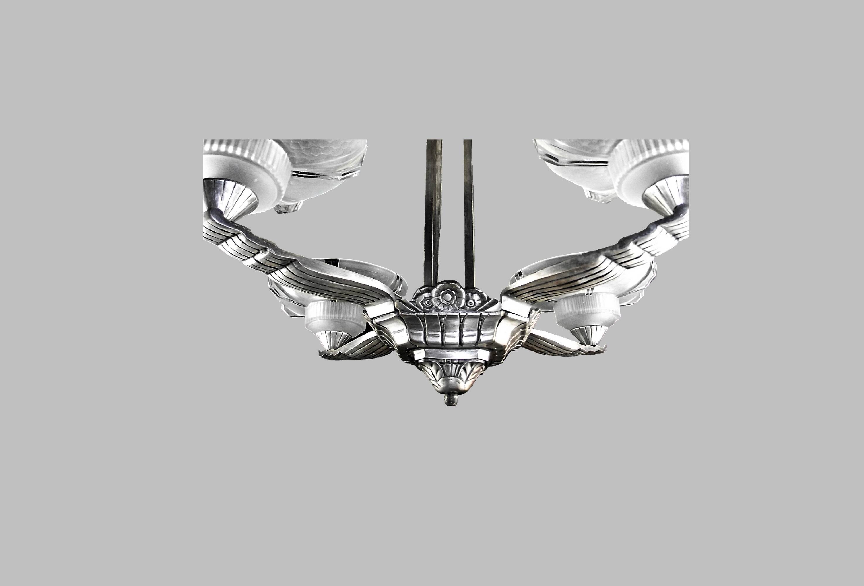Vintage Art Deco chandelier France 1930s
