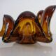 Large Murano amber glass bowl, Italy, 1960s