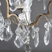 Chandelier, bronze/Baccarat crystal, 3 lights, Louis XV style, Fr, 1900