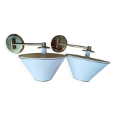 A pair of wall lights.