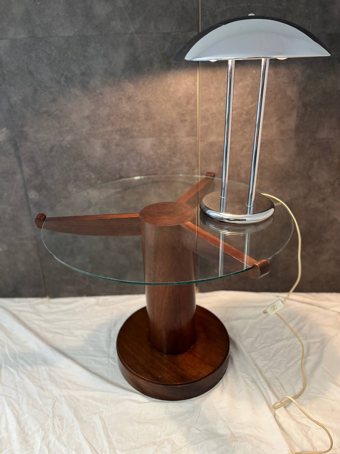 Vintage IKEA chrome lamp 1970 by Robert Sonneman