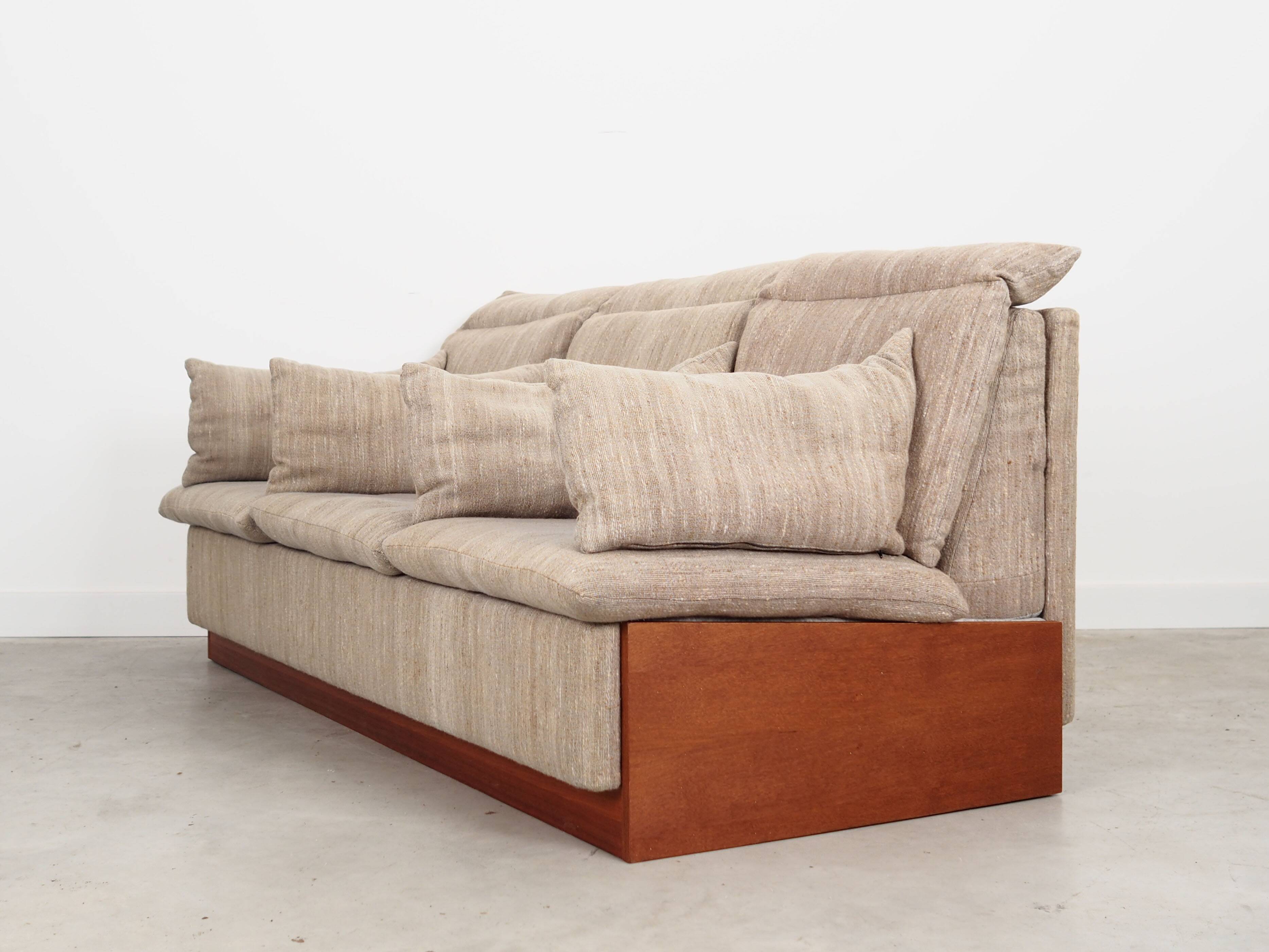 Teak sofa, Danish design, 1970s, production: Denmark