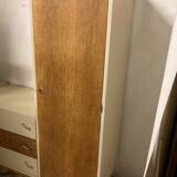 Renovated vintage asymmetrical wardrobe