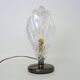 Foliage table lamp in glass and anthracite gray metal. 80 years