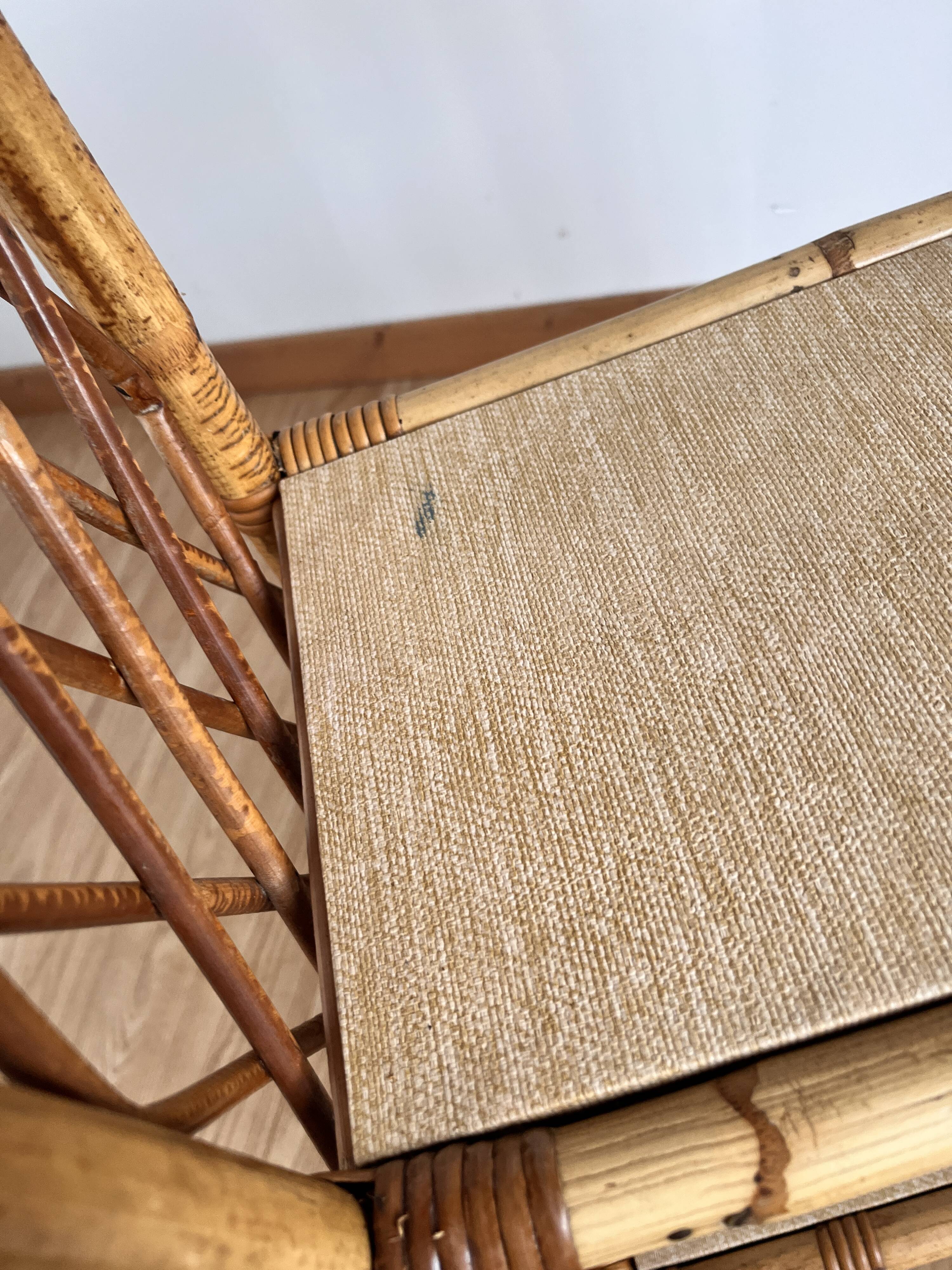 étagère biblothèque rotin