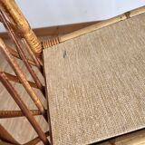 étagère biblothèque rotin