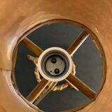 Rattan lamp in the shape of an ellipse Louis Sognot 1950