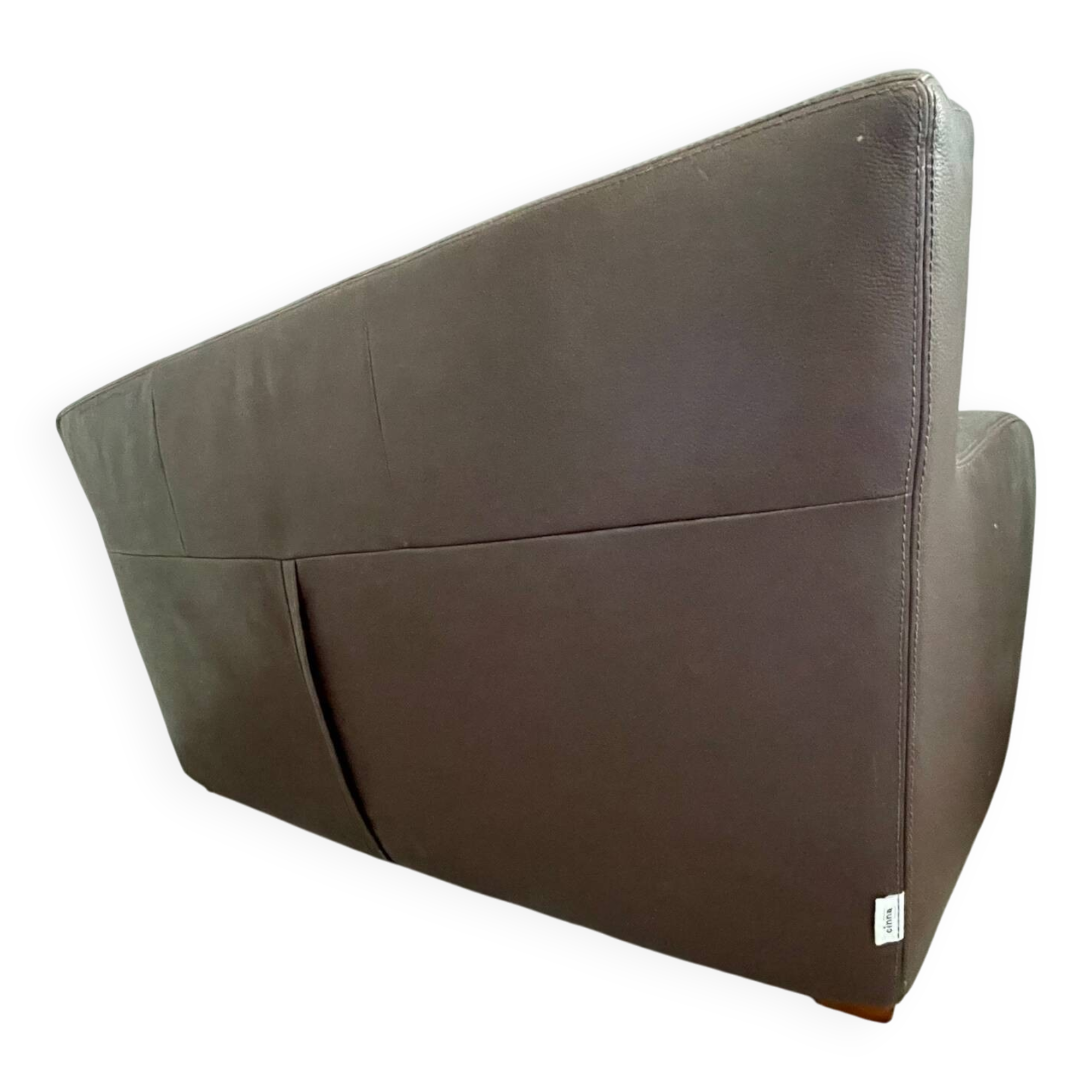 Canapé Cinna cuir chocolat 2 places