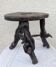 stool 50 60 brutalist wood side table Sculpted Sculpture Mid century