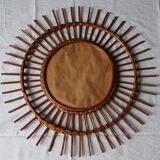 Rattan sun mirror from vintage