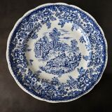 Set de 15 assiettes plates à motifs anglais Lunéville