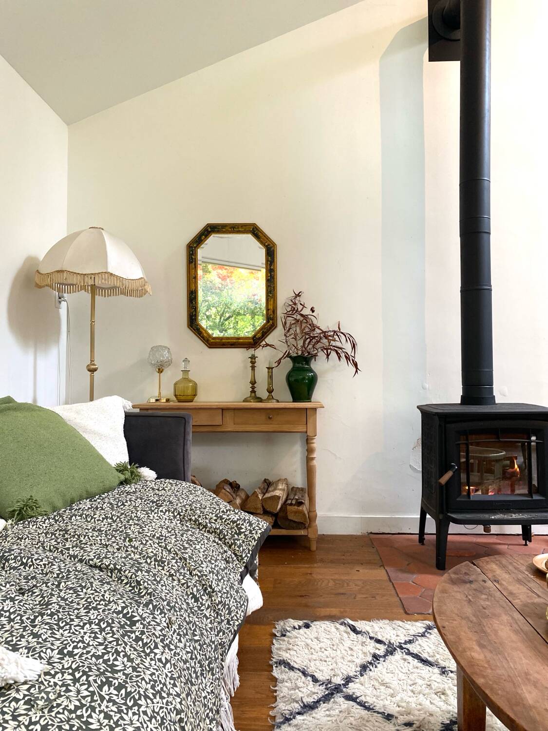 Miroir octogonal Art Déco ancien