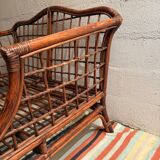 Vintage rattan bench