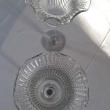 Lot of 2 photophore candlesticks in corolla shape