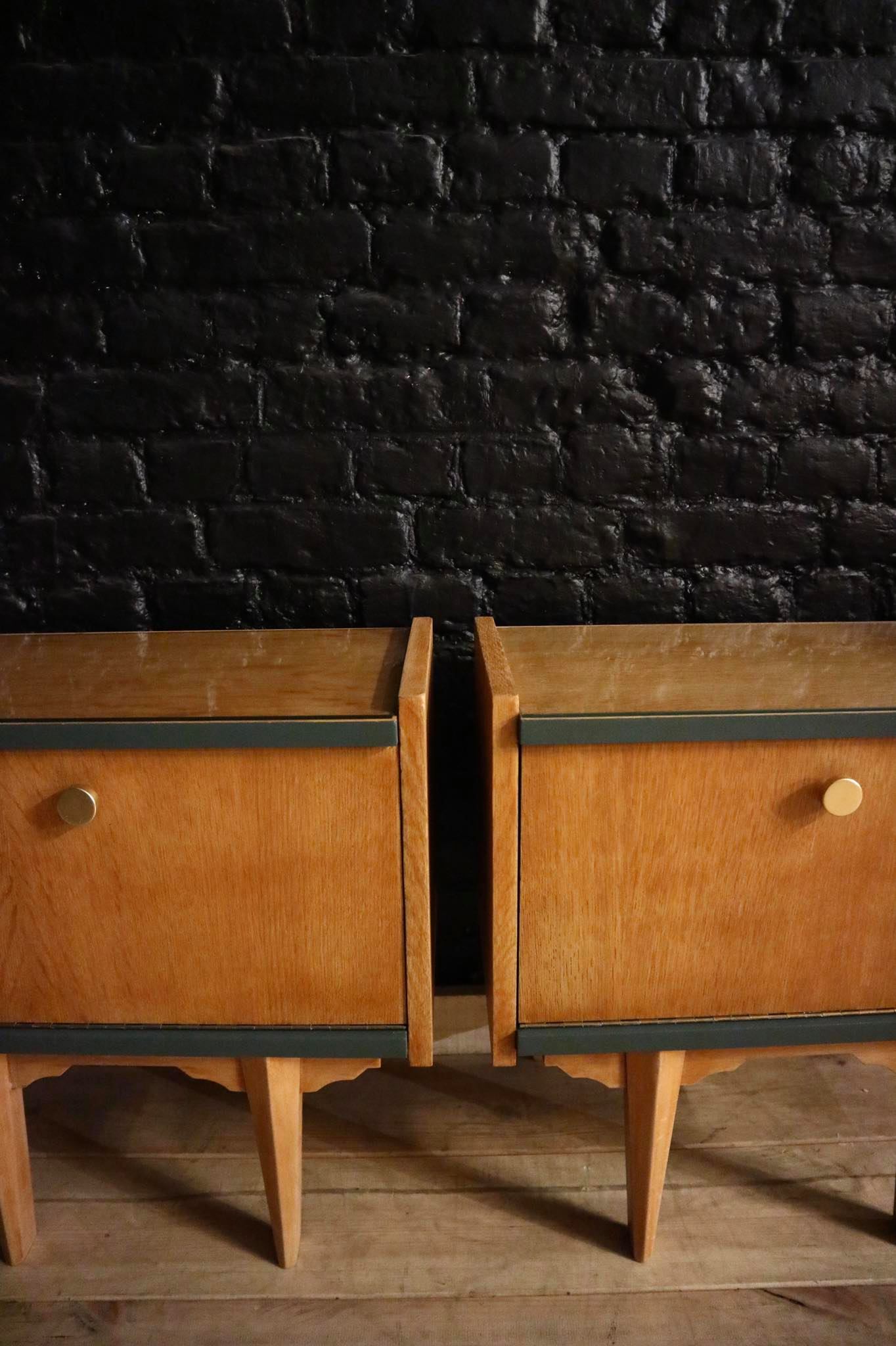 Pair of vintage bedsides