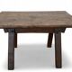 Antique brutalist coffee table in solid wood