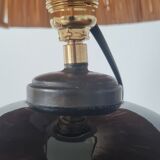 Black glass ball lamp art deco 1930