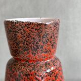 Red vintage vase Wächtersbach ceramics, jug vase, flower vase, ceramic vase