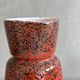Red vintage vase Wächtersbach ceramics, jug vase, flower vase, ceramic vase