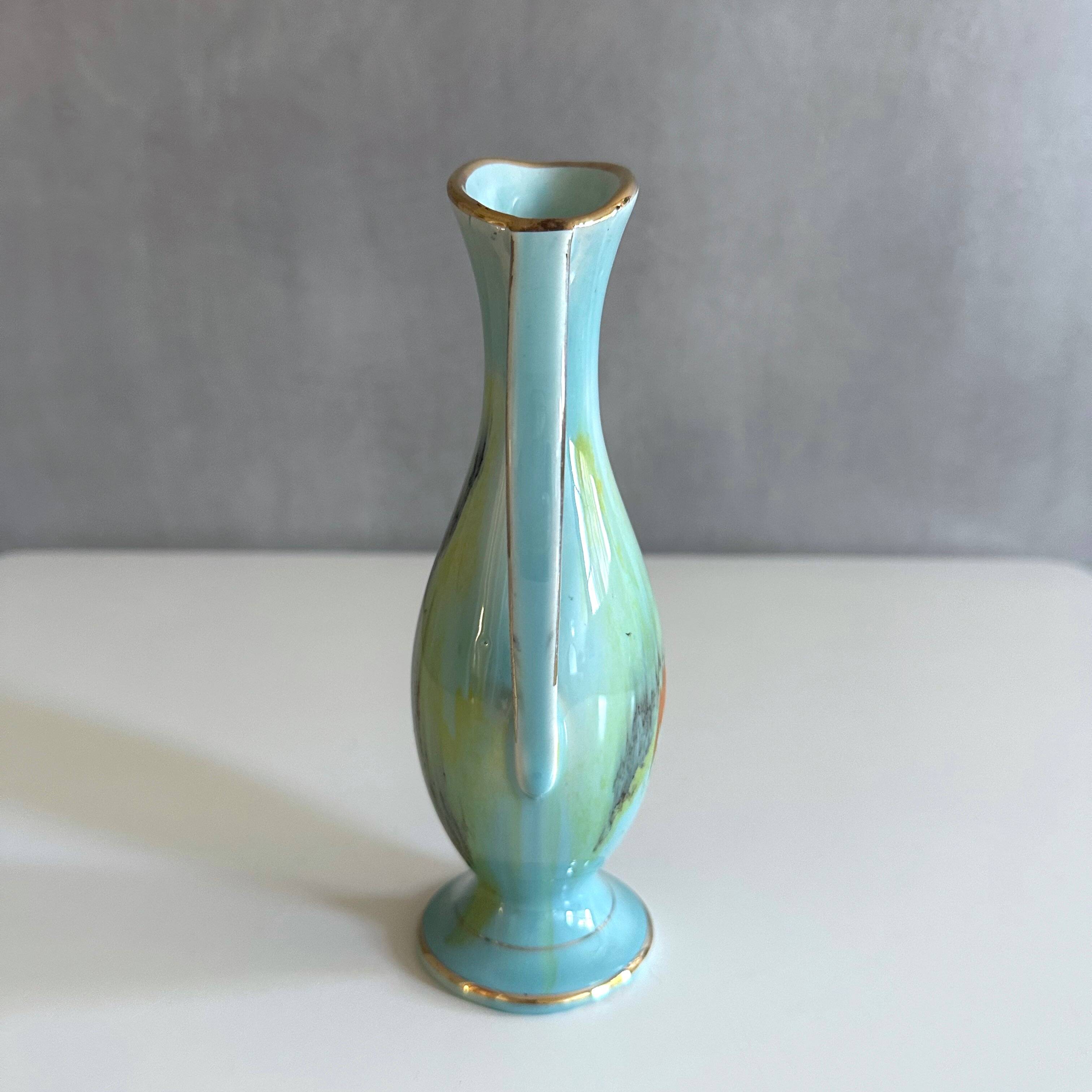 Bay ceramic vase 523-17, pastel, westgerman pottery, 50's interior