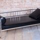 Sofa Bauhaus en acier chromé et cuir, tchèque, années 1930