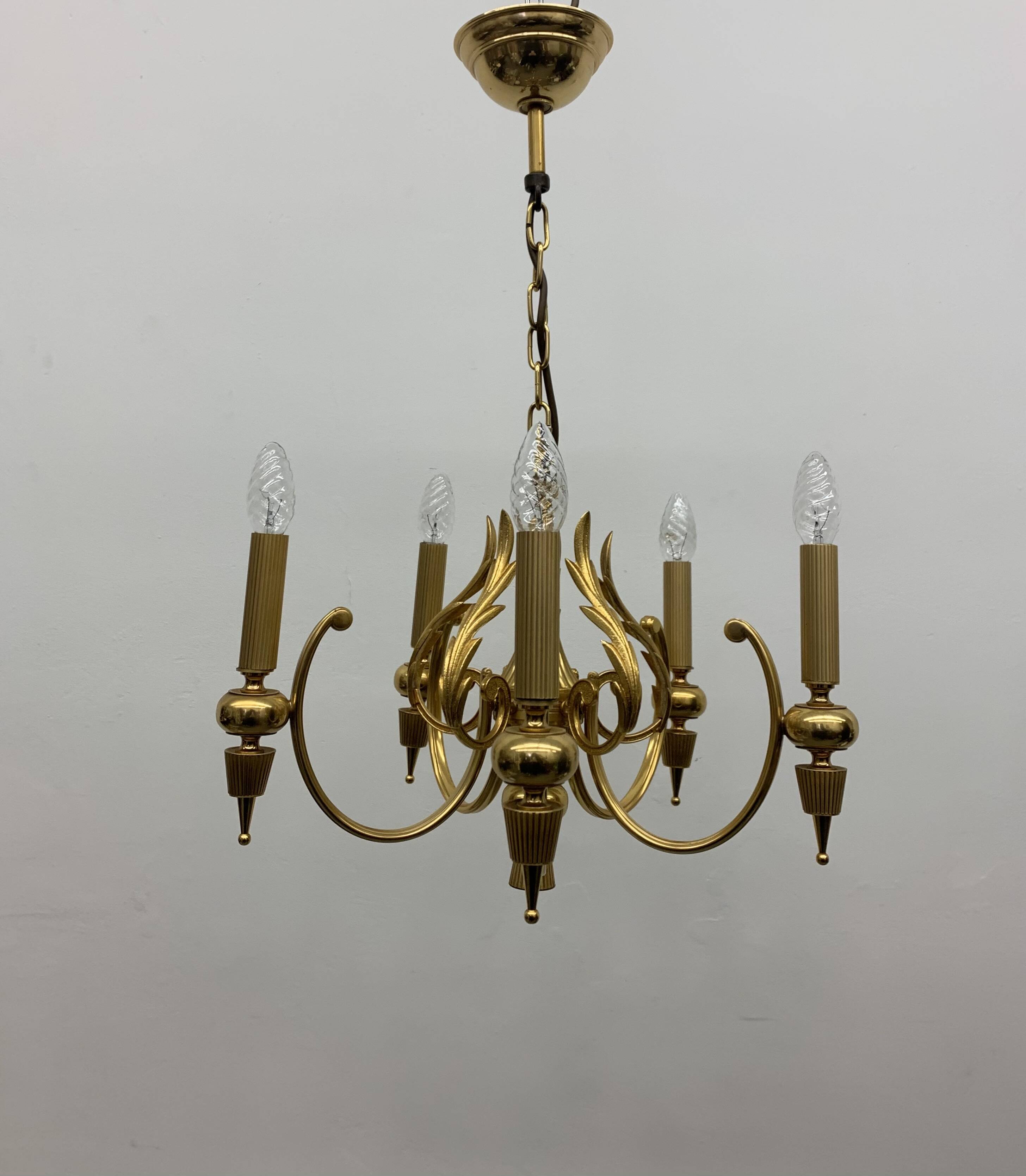 Sciolari gilded chandelier , 1960’s