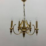 Lustre doré de Gaetano Sciolari, années 1960