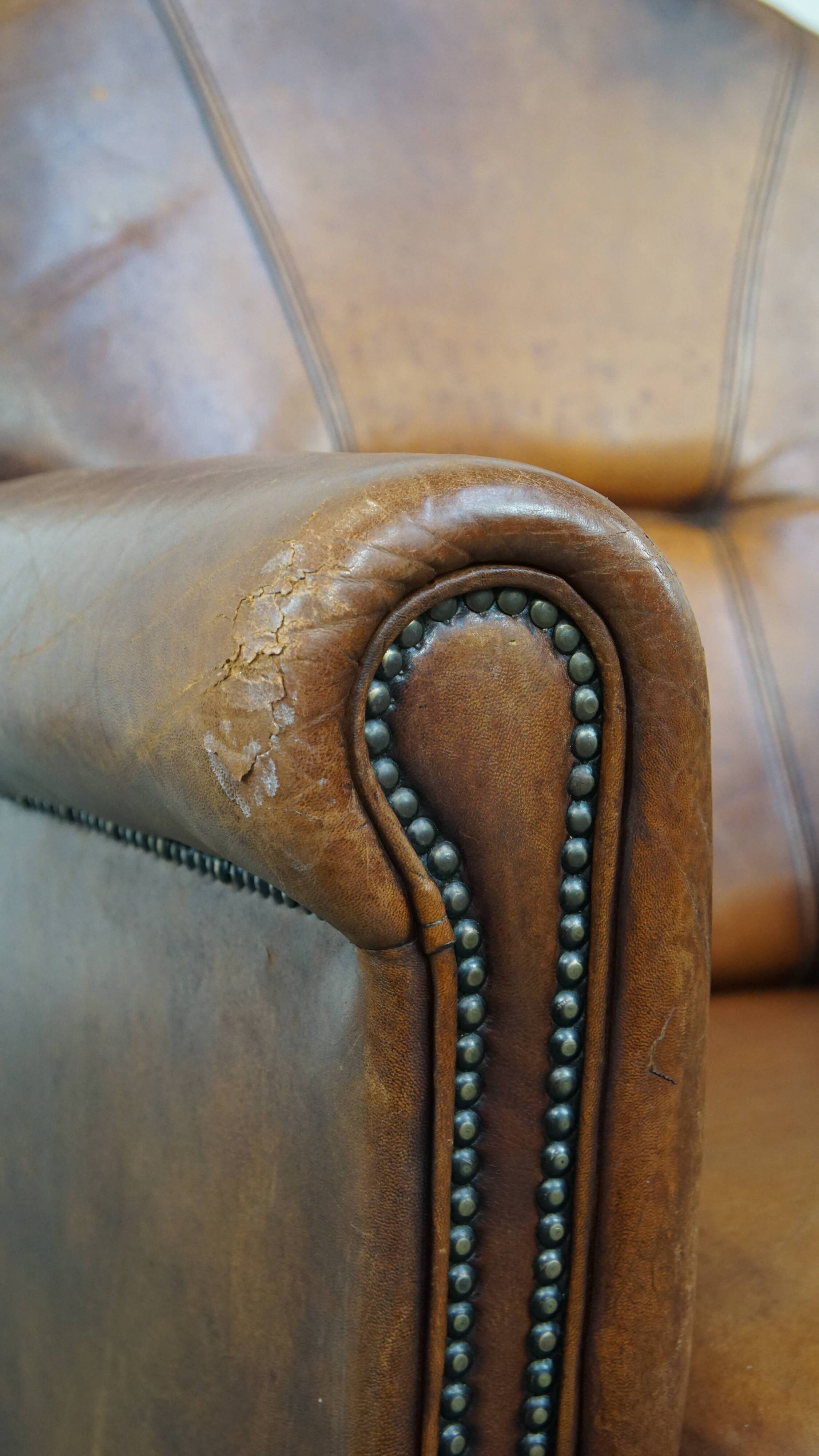 Comfortable Sheepskin Leather Armchair