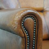 Comfortable Sheepskin Leather Armchair