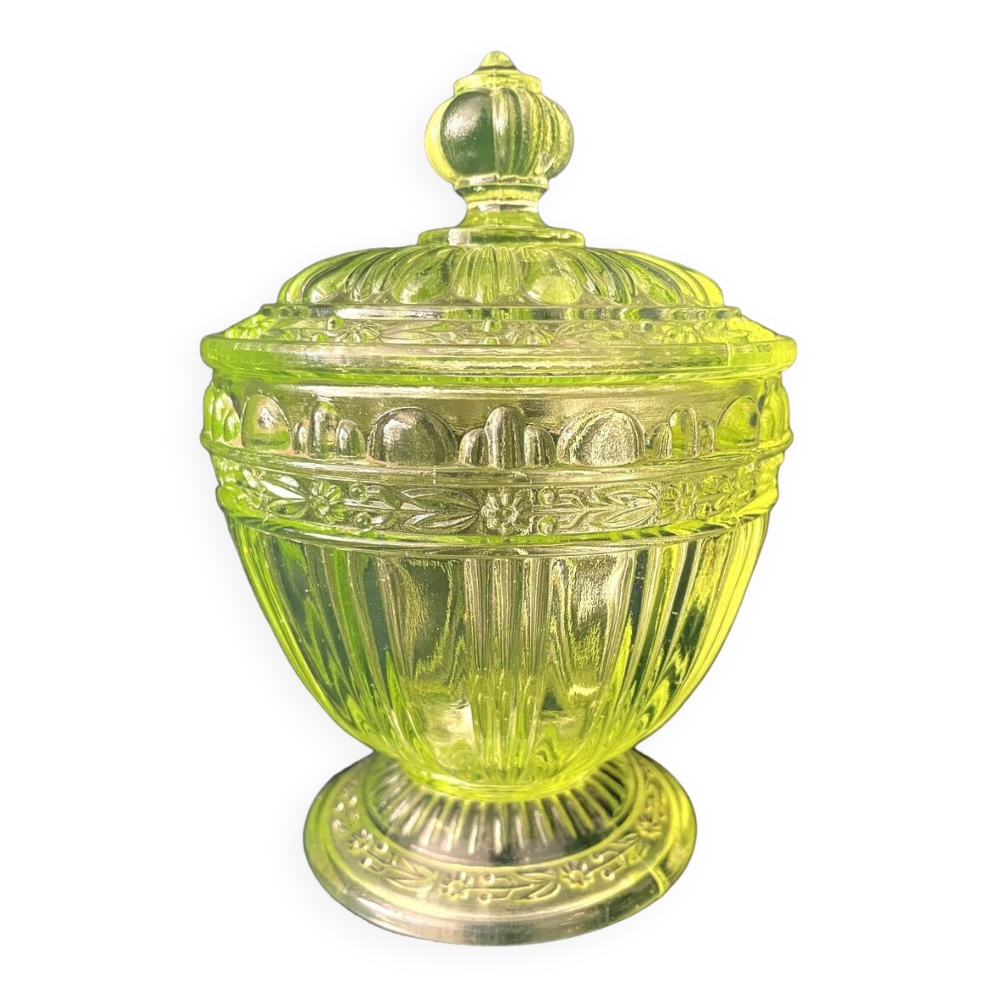 Press glass candy mold ouraline glassware of portieux