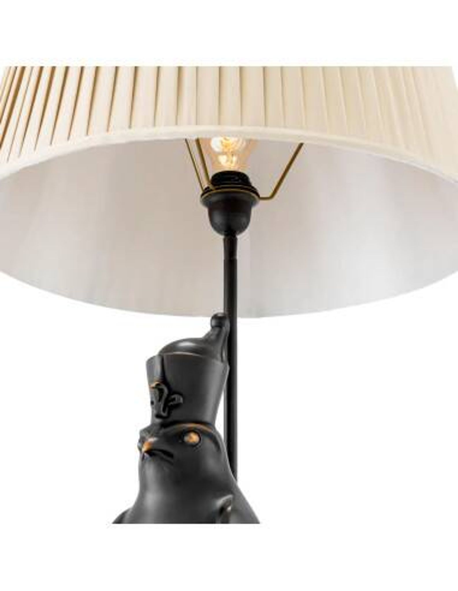 Horus model table lamp, patinated bronze