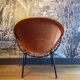 Circle armchair in suede by Lusch Erzeugnis for Lusch &Co