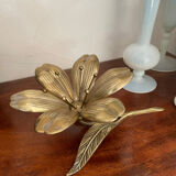Cendrier fleur en laiton vintage