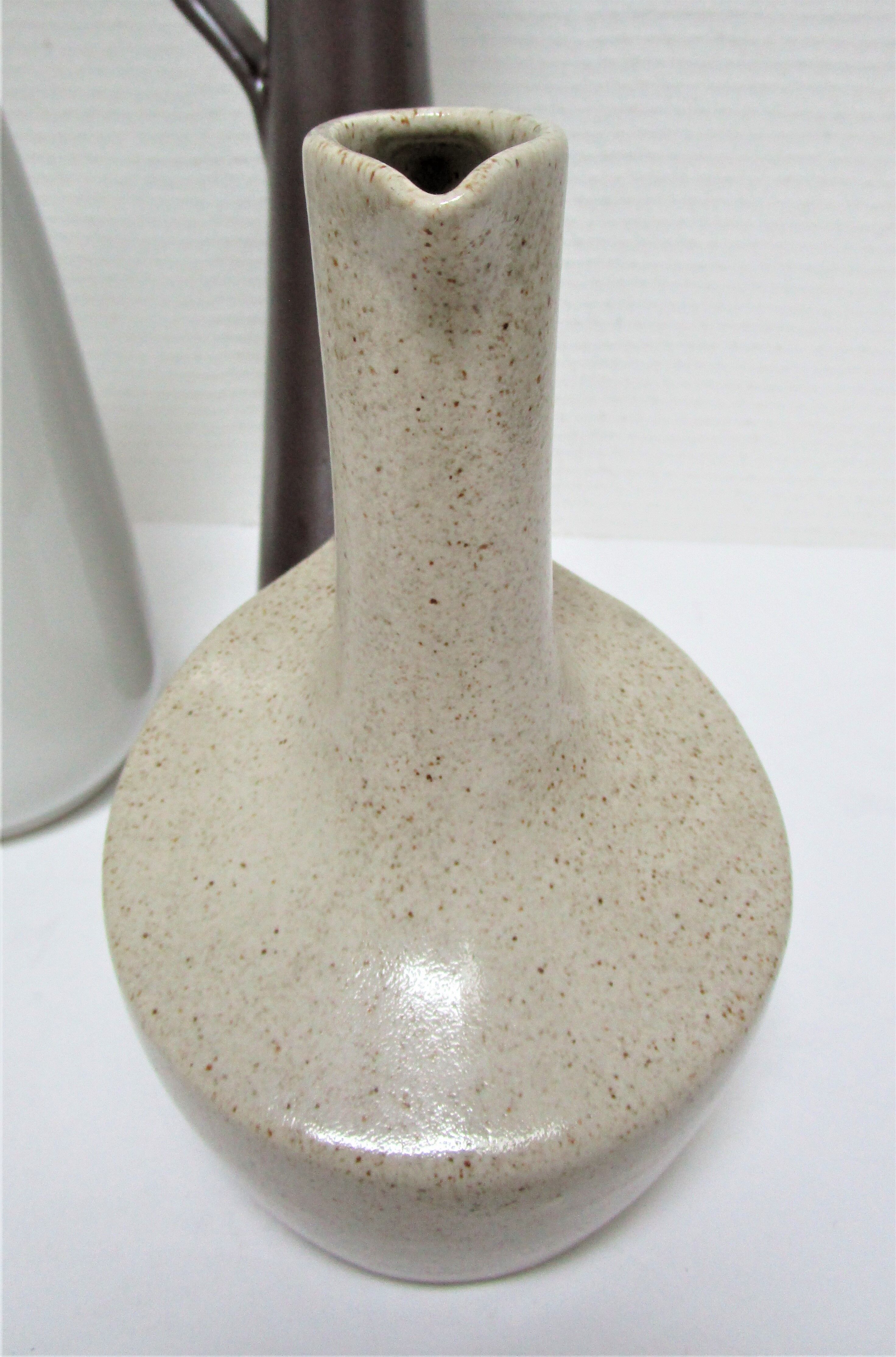 Trois vases céramique grès porcelaine vintage
