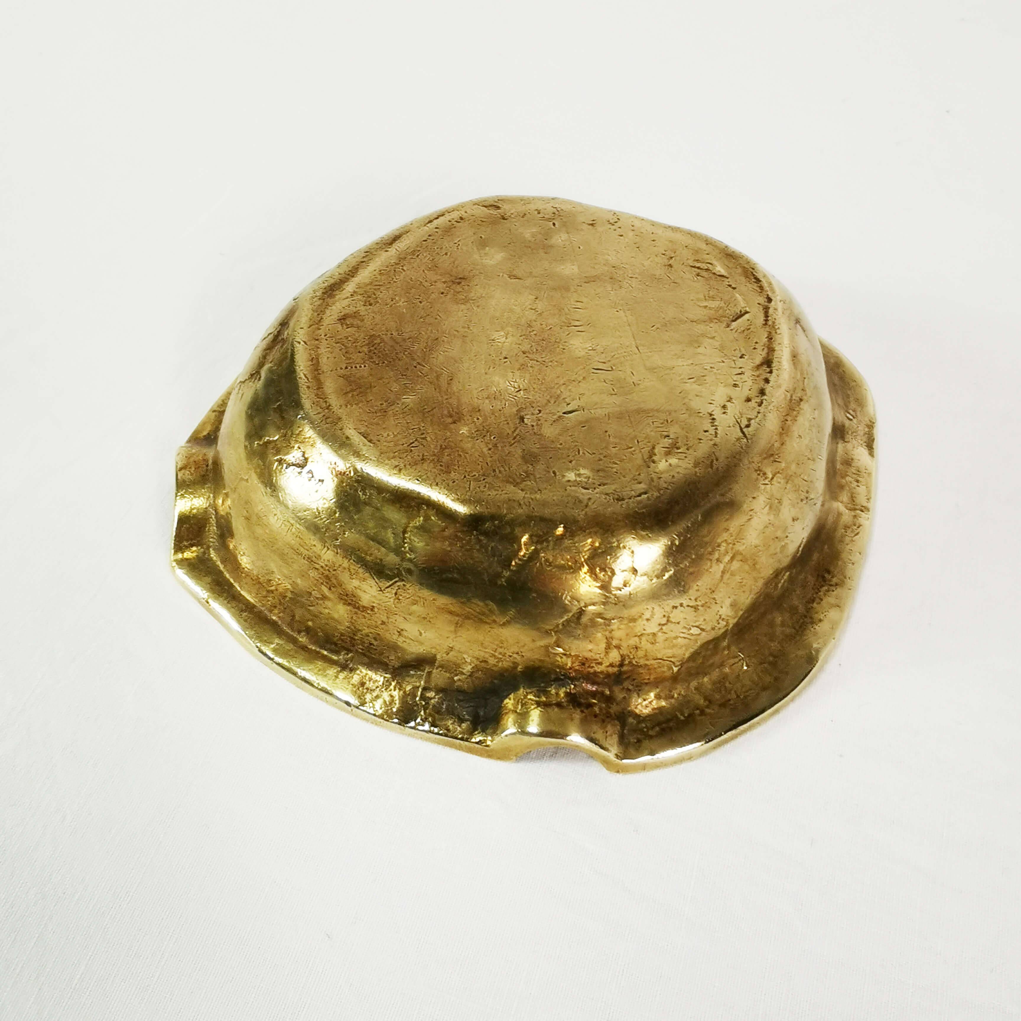 Art Deco ashtray made of brass, Germany, 1960s.