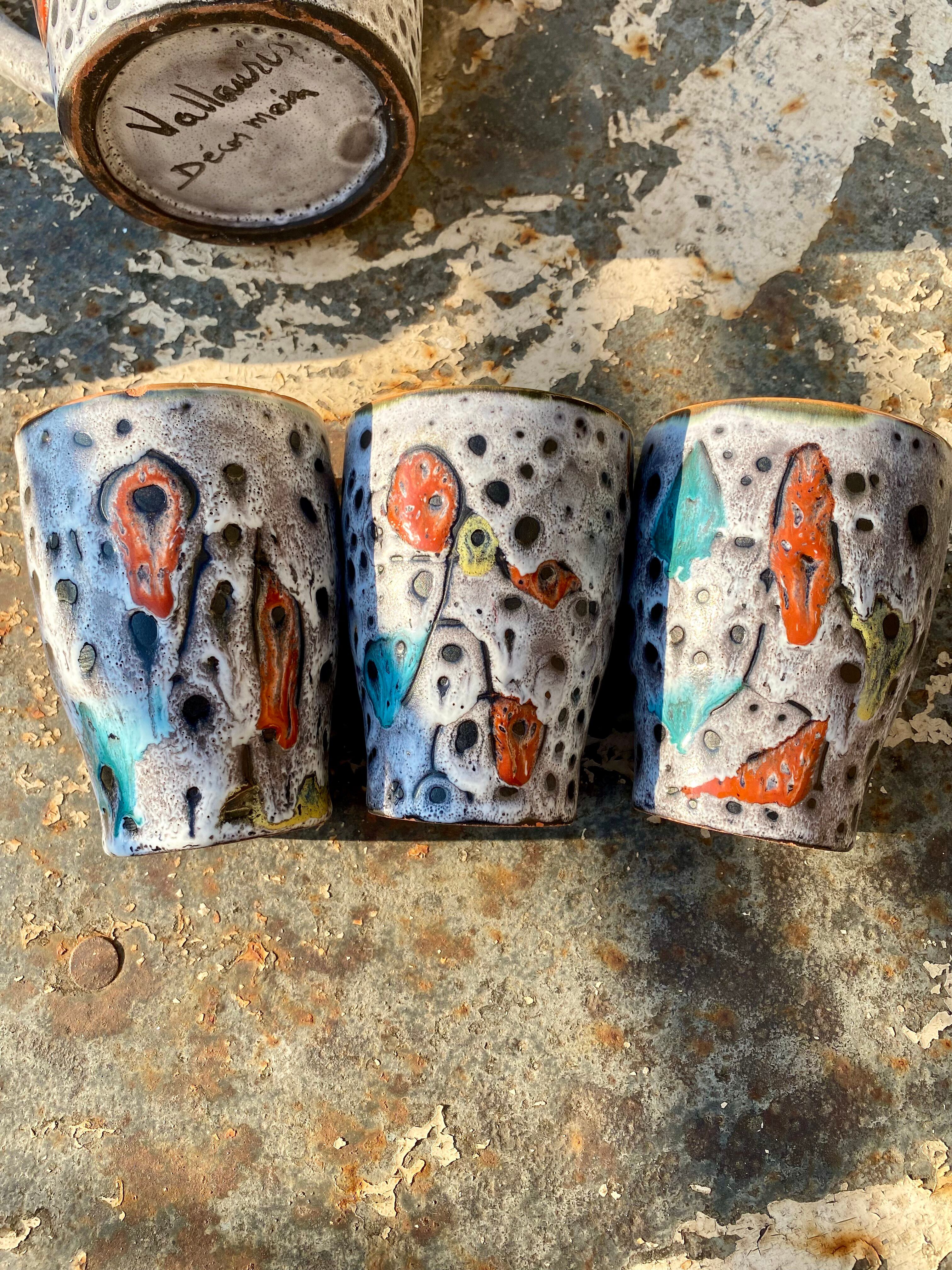 Pichet et verres Vallauris
