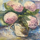 Oil on canvas Still Life with Flowers signed A. Bureau