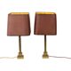 Pair of Mid Century Brass Table Lamps Boulanger Style 45cm