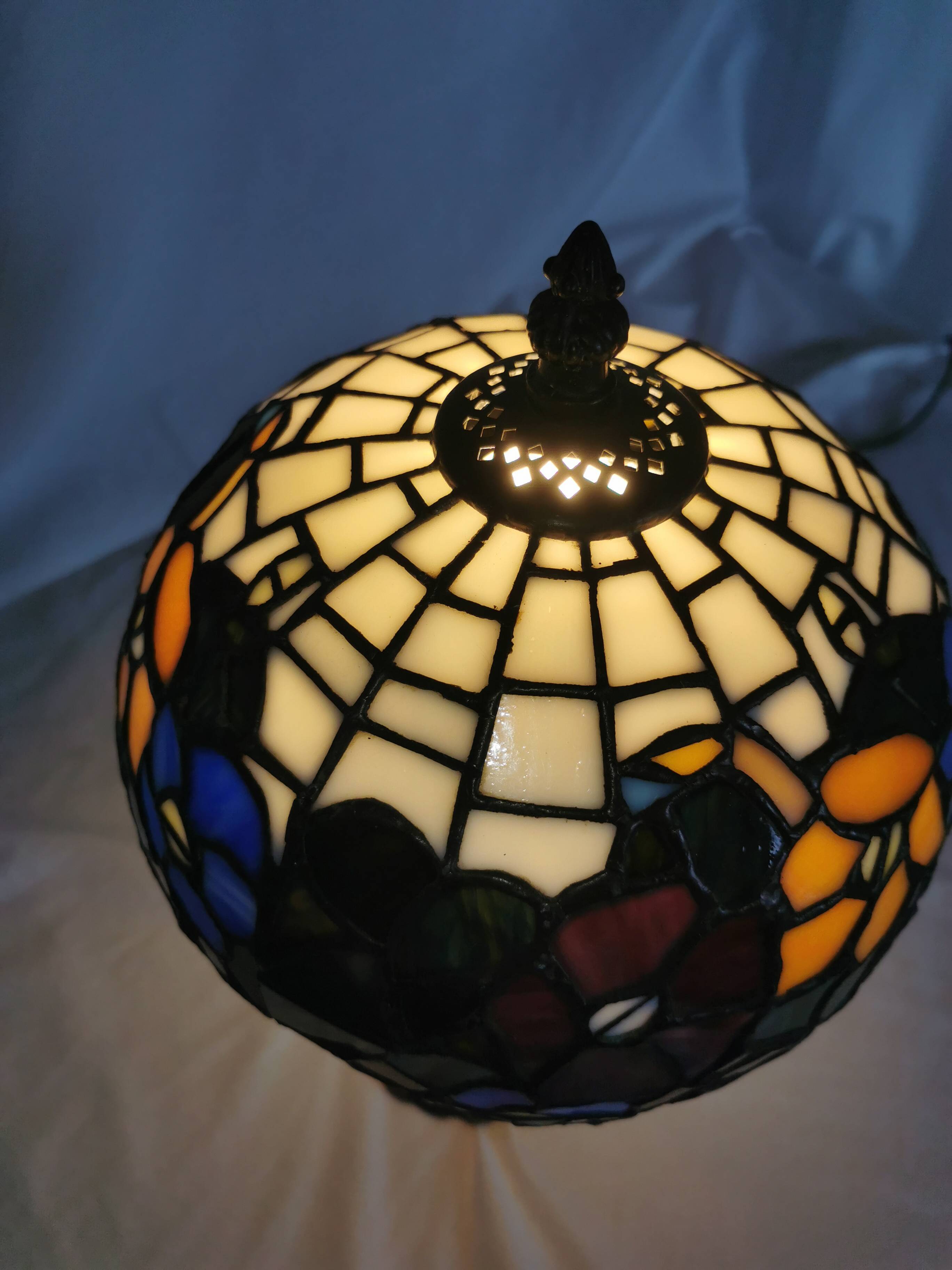 Tiffany style lamp, leaded stained glass, art nouveau.