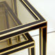 Paire de tables gigognes noir & or 1970'