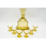 Art Deco crystal decanter liqueur set, Czech Republic, 1930s.