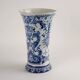 Antique earthenware vase from Gien, France, 18th century.
