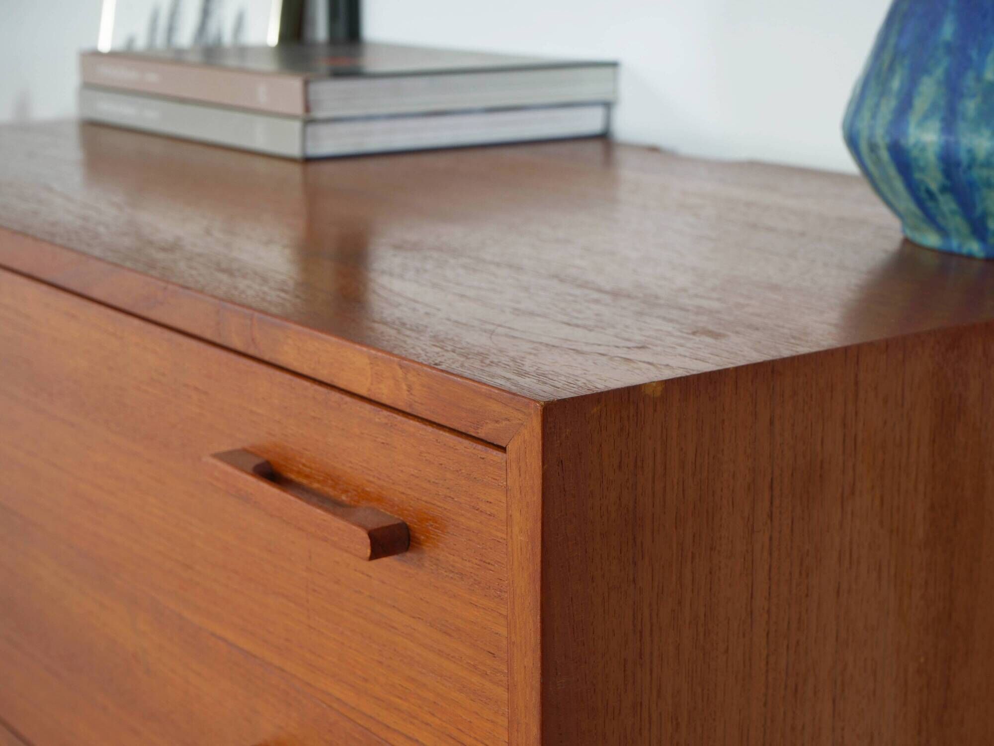 Modular shelving Kai Kristiansen, teak veneer, Danish design 1960s