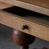 Baroque writing desk from the 1920s in solid oak, by a Danish cabinetmaker.