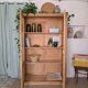 Vintage 1950s light oak school display cabinet – Vintage bookshelf