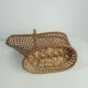 Fluted wicker bottle holder
