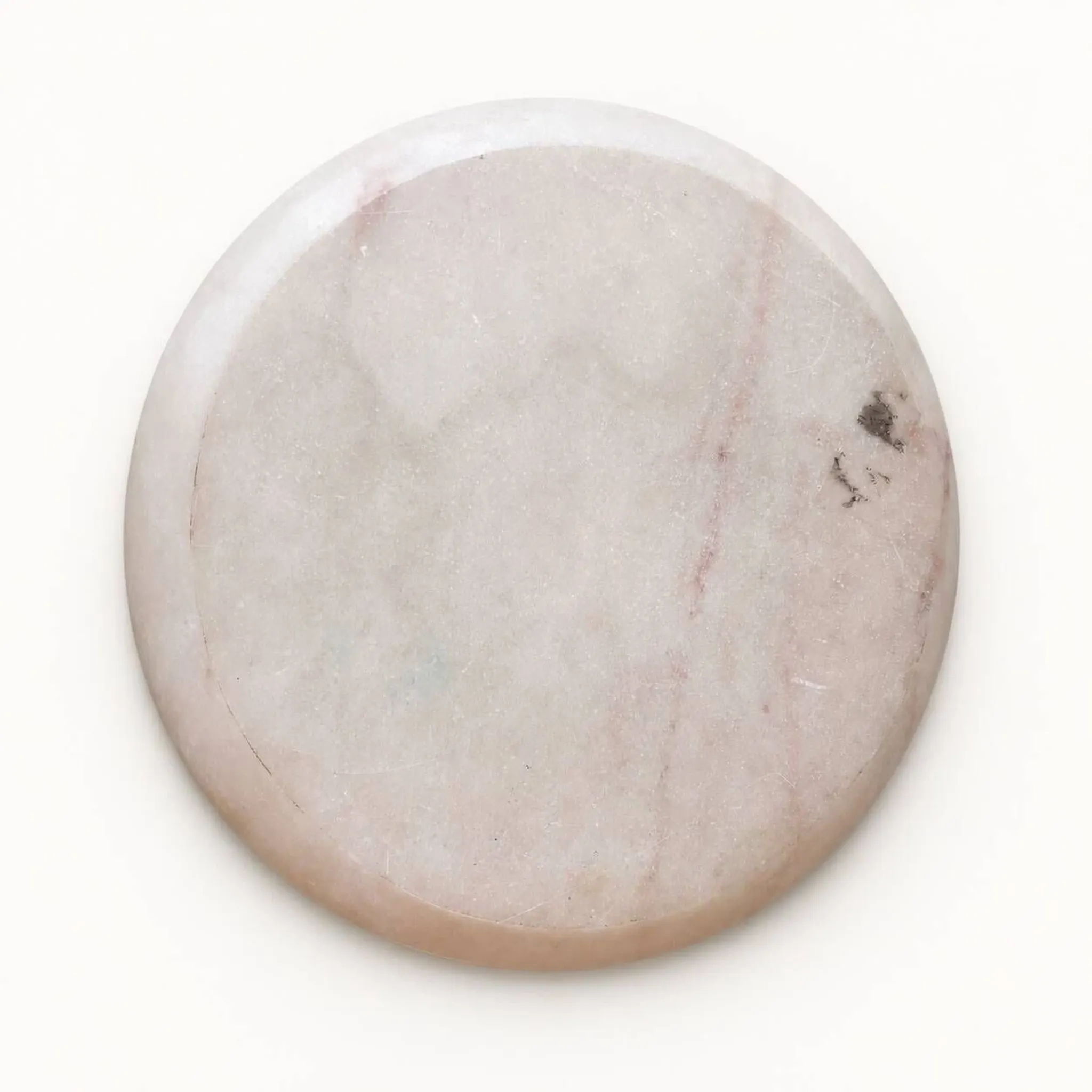 Plateau rond en marbre rose