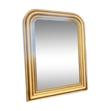 Ancien miroir Louis Philippe, perlé, 84 × 62 cm